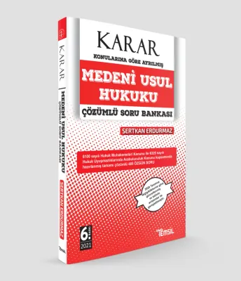 KARAR Medeni Usul Hukuku Çözümlü Soru Bankası Sertkan Erdurmaz