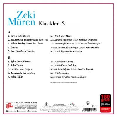 Zeki Müren - Klasikler 2 LP Zeki Müren - Klasikler 2 LP