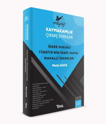 İMTİYAZ Kaymakamlık Çıkmış Sorular İdare Hukuku - Türkiye'nin İdari Yapısı -  Mahalli İdareler