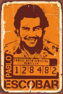 Pablo Escobar Ahşap Poster