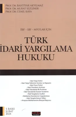 Türk İdari Yargılama Hukuku 3.BASKI