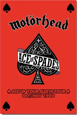 Motörhead - Ace Up Your Sleeve Tour Poster (Lütfen Ürün Açıklamasını OKuyunuz!)