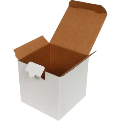 Kilitli Beyaz Kutu 8x8x8 cm
