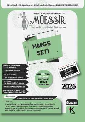 Müessir Adli Hakimlik + HMGS Çıkmış Soru Bankası Seti Barış Küçük-Yaşa