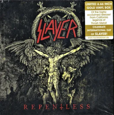 Slayer ‎– Repentless (6 × Vinyl, 6½", 45 RPM, Gold, 6,66") Box LP