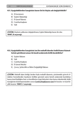 Kaymakamlık Soru Bankası Türkiye'de Mahalli İdareler Mehmet Bülent Kah Kaymakamlık Soru Bankası Türkiye'de Mahalli İdareler Mehmet Bülent Kah