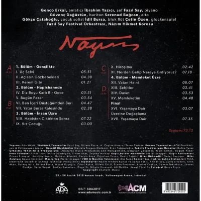 Fazıl Say - Nazım Oratoryosu LP Fazıl Say - Nazım Oratoryosu LP