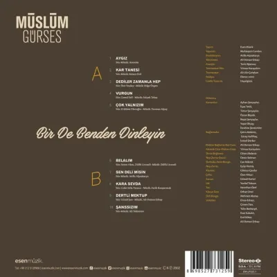 Müslüm Gürses - Bir De Benden Dinleyin LP Müslüm Gürses - Bir De Benden Dinleyin LP