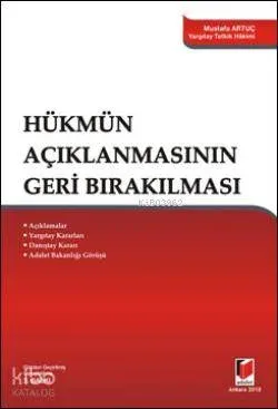 Hükmün Açıklanmasının Geri Bırakılması Mustafa Artunç