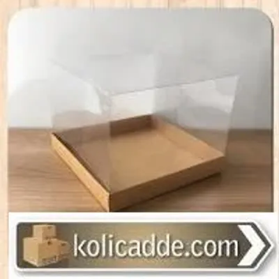 Asetat Kapaklı Kraft Renkli Kutu 20x20x17,5 cm