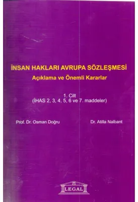 İnsan Hakları Avrupa Sözleşmesi ( Cilt 1 )
