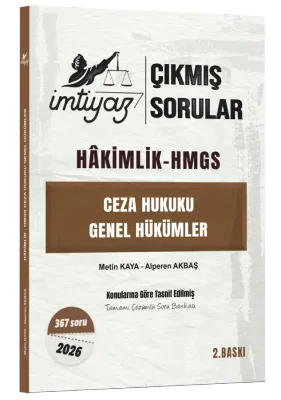 İmtiyaz Ceza Hukuku Genel Hükümler - Çıkmış Sorular