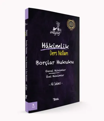 İmtiyaz Borçlar Hukuku Genel Hükümler - Özel Hükümler Ders Notları Ali