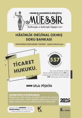 MÜESSİR Ticaret Hukuku Soru Bankası Ufuk Pişkin MÜESSİR Ticaret Hukuku Soru Bankası Ufuk Pişkin