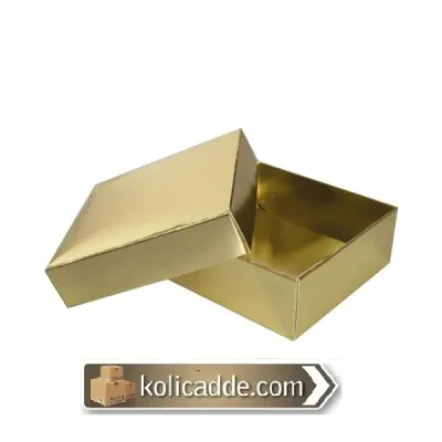Komple Karton-Kapaklı Altın Kutu 6x6x2.5