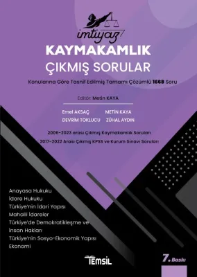 İMTİYAZ Kaymakamlık Çıkmış Sorular Emel Aksaç İMTİYAZ Kaymakamlık Çıkmış Sorular Emel Aksaç