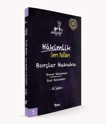 İmtiyaz Borçlar Hukuku  Genel Hükümler - Özel Hükümler Ders Notları