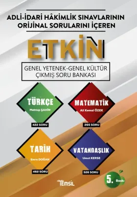 ETKİN Genel Yetenek-Genel Kültür Çıkmış Soru Bankası Mehtap Şahin ETKİN Genel Yetenek-Genel Kültür Çıkmış Soru Bankası Mehtap Şahin