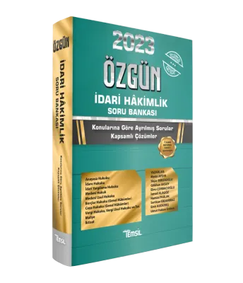 ÖZGÜN İdari Hakimlik Soru Bankası