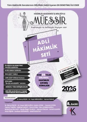 MÜESSİR Adli Hâkimlik Çıkmış Soru Bankası Seti - 2026 Barış Küçük-Yaşa