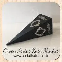 Mevlüt Şekeri Kutusu Gümüş Desenli 6x6x15.5 cm