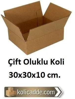 Çift Oluklu Koli 30x30x10 cm.