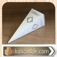 Mevlüt Şekeri Kutusu Gümüş Desenli 6x6x15.5 cm