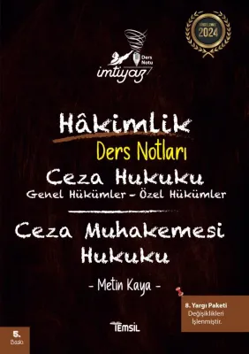İmtiyaz Ceza Hukuku & Ceza Muhakemesi Hukuku Hakimlik Ders Notları Met İmtiyaz Ceza Hukuku & Ceza Muhakemesi Hukuku Hakimlik Ders Notları Met