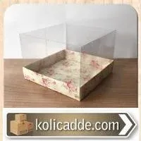 Asetat Kapaklı Hediyelik Karton Kutu 15x15x10cm