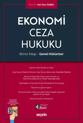 Ekonomi Ceza Hukuku Birinci Kitap – Genel Hükümler