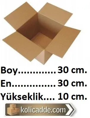 Boş Koli 30x30x10 cm.