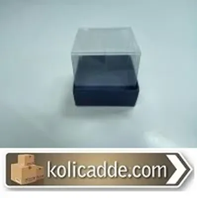 Lacivert Kutu Asetat Kapak 5x5x6 cm.
