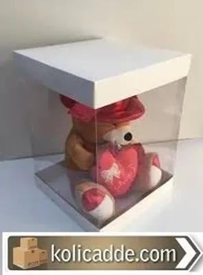 Altı Beyaz Karton Asetat Kutu 25x25x30 cm.