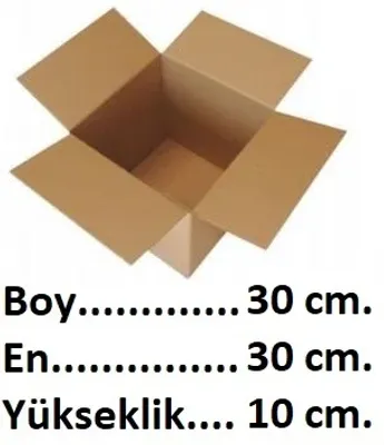 Boş Koli 30x30x10 cm.