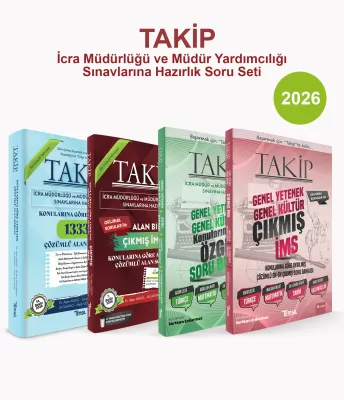 Takip İcra Müdürlüğü ve Müdür Yardımcılığı Sınavlarına Hazırlık Soru Seti