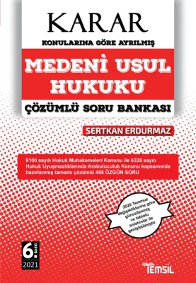 KARAR Medeni Usul Hukuku Çözümlü Soru Bankası Sertkan Erdurmaz