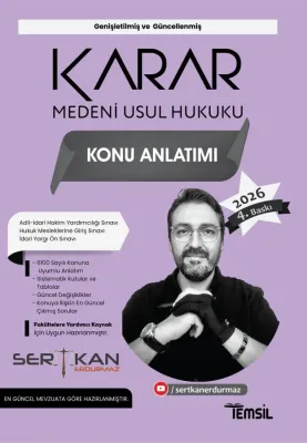 KARAR Medeni Usûl Hukuku Konu Anlatımı Kitabı Sertkan Erdurmaz KARAR Medeni Usûl Hukuku Konu Anlatımı Kitabı Sertkan Erdurmaz