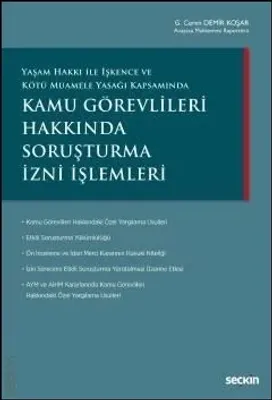 Kamu Görevlileri Hakkında Soruşturma İzni İşlemleri