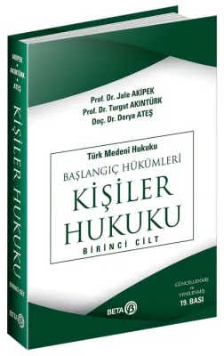 Kişiler Hukuku Cilt I