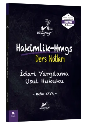 İMTİYAZ İdari Yargılama Usul Hukuku Ders Notları