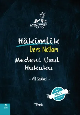 İMTİYAZ Medeni Usul Ders Notları Ali Sakinci İMTİYAZ Medeni Usul Ders Notları Ali Sakinci