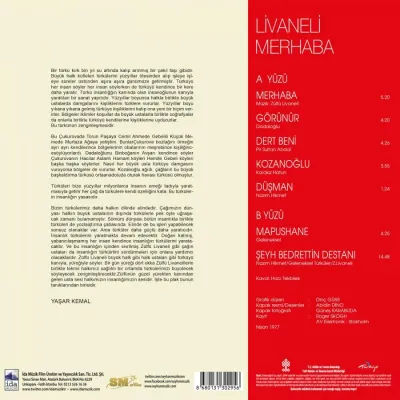 Zülfü Livaneli - Merhaba LP Zülfü Livaneli - Merhaba LP