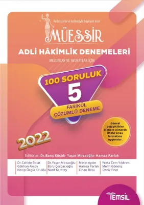 Müessir Adli Hakimlik Denemeleri- ÇÖZÜMLÜ Barış Küçük