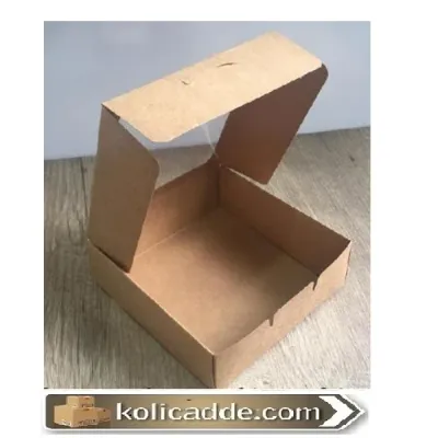 Pencereli Kraft Karton Kutu 15x15x5 cm Pencereli Kraft Karton Kutu 15x15x5 cm