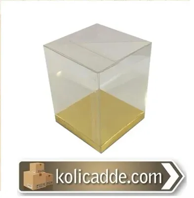 Altı Gold Ic Yükseltici Karton Üstü Asetat Kutu 6x6x6 cm
