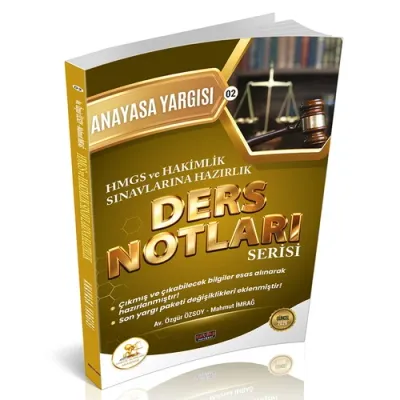 HUKAL HMGS-HAKİMLİK Anayasa Yargısı Ders Notları