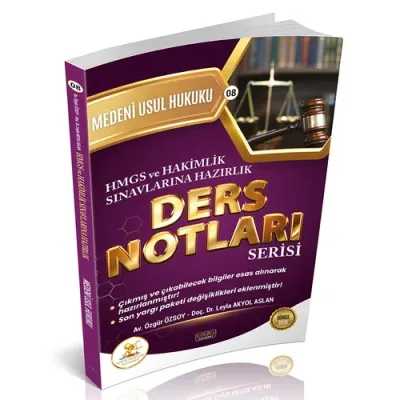 HUKAL HMGS-HAKİMLİK Medeni Usul Hukuku Ders Notları