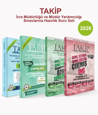 Takip İcra Müdürlüğü ve Müdür Yardımcılığı Sınavlarına Hazırlık Soru Seti