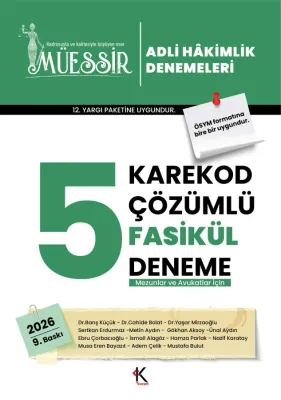Müessir Adli Hakimlik Denemeleri- KAREKOD- CEVAPLI / 2026 Barış Küçük- Müessir Adli Hakimlik Denemeleri- KAREKOD- CEVAPLI / 2026 Barış Küçük-