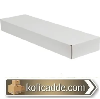 Kilitli Beyaz Karton Kutu 43.5x15x7 cm Kilitli Beyaz Karton Kutu 43.5x15x7 cm